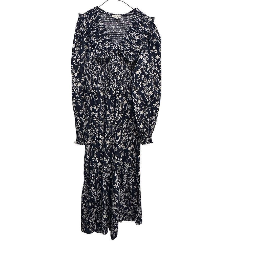 River Women's V-Neckline Collared Long Sleeves Maxi Dress Size Large